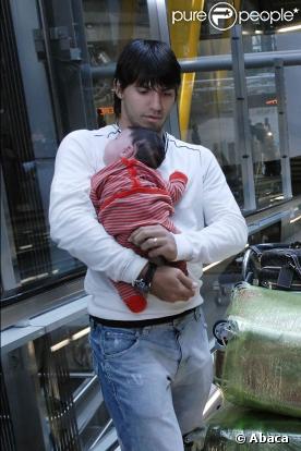 Sergio Agüero et son fils Benjamin