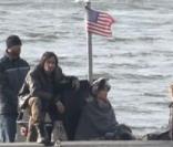 Angelina Jolie sur le tournage de Salt de Phillip Noyce