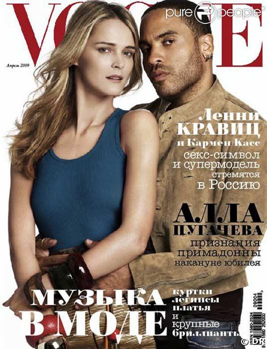 Lenny Kravitz pour Vogue avec le top Carmen Kaas