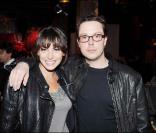 Nomie Elbaz et Davy Sardou fêtent l'anniversaire de Françoise Ménidrey au Réservoir, à Paris, le 10 avril 2009.