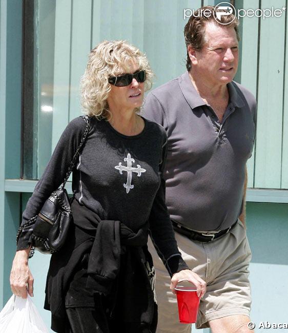Farah Fawcett et son compagnon Ryan O'Neal en juillet 2007 