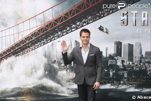 Chris Pine pour la promo de Star Trek à Madrid (Espagne)