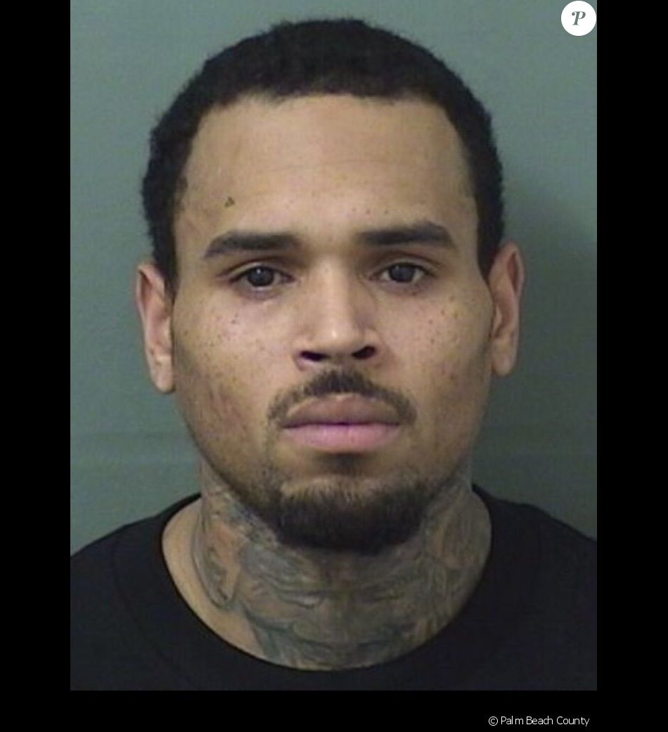 Mug shot de Chris Brown aprÃ¨s sa derniÃ¨re arrestation en Floride le 5 juillet 2018.