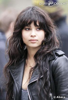 Zoe Kravitz sur le tournage de  Twelve . 21/04/09