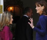Carla Bruni et Letizia d'Espagne, au Palais Zarzuela de Madrid, le 27 avril 2009 !