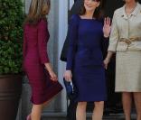 Carla Bruni et Letizia d'Espagne, au Palais Zarzuela de Madrid, le 27 avril 2009 !