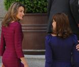 Carla Bruni et Letizia d'Espagne, au Palais Zarzuela de Madrid, le 27 avril 2009 !