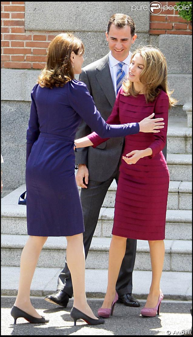 Carla Bruni et Letizia d'Espagne, au Palais Zarzuela de Madrid, le 27 avril 2009 !