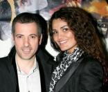 Bruno Putzulu et sa compagne - Le dîner chez Castel qui a suivi la projection en avant-première de la 2e saison de Myster Mocky présente, le 27 avril 2009