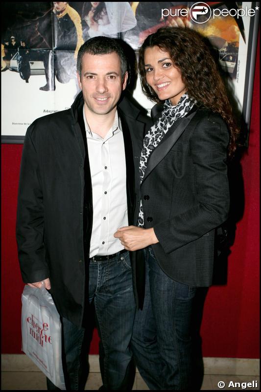 Bruno Putzulu et sa compagne - Le dîner chez Castel qui a suivi la projection en avant-première de la 2e saison de Myster Mocky présente, le 27 avril 2009