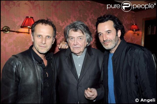 Charles Berling, Jean-Pierre Mocky et Bruno Todeschini - Le dîner chez Castel qui a suivi la projection en avant-première de la 2e saison de Myster Mocky présente, le 27 avril 2009