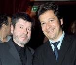 Régis Laspalès et Laurent Gerra - Le dîner chez Castel qui a suivi la projection en avant-première de la 2e saison de Myster Mocky présente, le 27 avril 2009