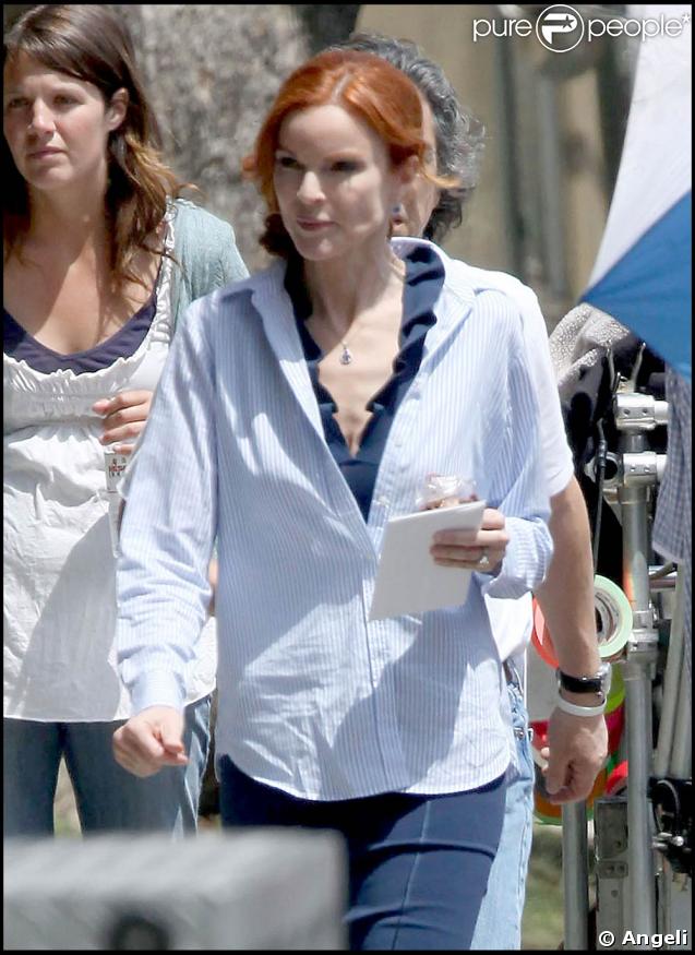 Marcia Cross, lors du tournage de 