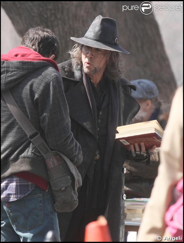 Nicolas Cage sur le tournage de The Sorcerer's Apprentice à New York