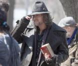 Nicolas Cage sur le tournage de The Sorcerer's Apprentice à New York