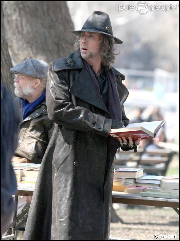 Nicolas Cage sur le tournage de The Sorcerer's Apprentice à New York