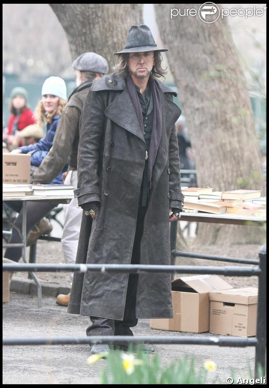 Nicolas Cage sur le tournage de The Sorcerer's Apprentice à New York