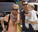 Jessica Alba avec son mari Cash et sa fille Honor Marie