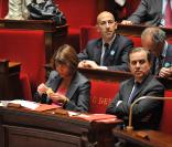 Christine Albanel et Roger Karoutchi lors du vote de la loi Hadopi 