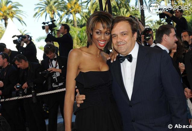 Didier Bourdon et son amie Marie-Sandra lors de la montée des marches avant la projection de Prophète, le 16 mai 2009
