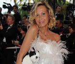 Fiona Gélin lors de la montée des marches avant la projection de Vengeance, au Festival de Cannes, le 17 mai 2009