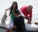 Flavio Briatore et sa femme Elisabetta Gregoraci accostent à Forte dei Marmi. Mai 2009