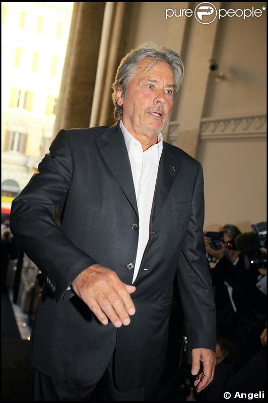 Alain Delon à la soirée Bulgari hier soir à Rome
