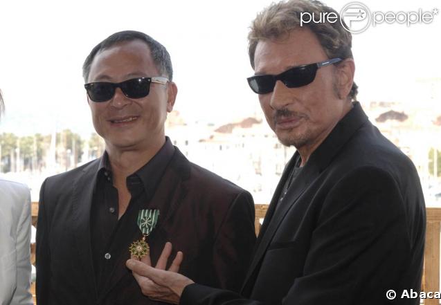 Johnny Hallyday avec Johnnie To au festival de Cannes 2009