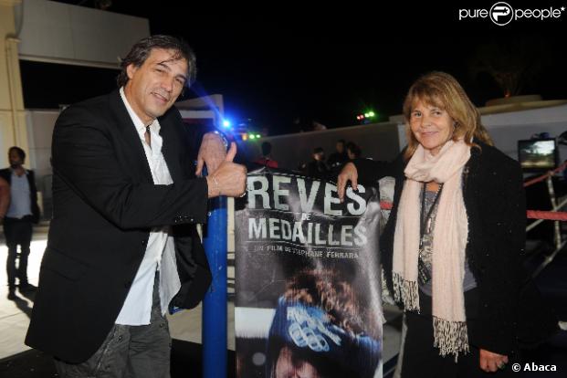 Stéphane Ferrara et Dominique Cantien le 21 mai au VIP ROOM pour la présentation de Rêves de Médailles 
