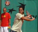 Amélie Mauresmo lors de ses derniers entraînements avant le début de Roland-Garros