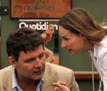 Philippe Lellouche et Vanessa Demouy lors du tournoi de Roland Garros le 27 mai 2009