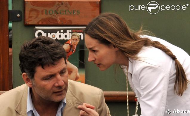 Philippe Lellouche et Vanessa Demouy lors du tournoi de Roland Garros le 27 mai 2009