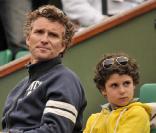 Denis Brogiart et son fils lors du tournoi de Roland Garros le 27 mai 2009