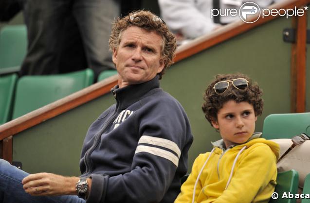 Denis Brogiart et son fils lors du tournoi de Roland Garros le 27 mai 2009