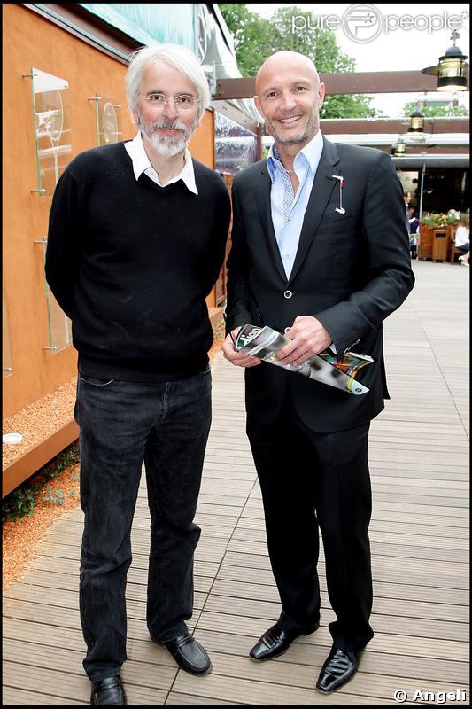 Philippe Delerm et Franck Leboeuf lors du tournoi de Roland Garros le 27 mai 2009 