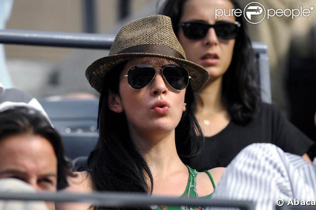 Nolwenn Leroy suit son champion partout pour l'encourager (ici, lors de l'US Open)