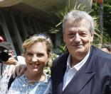 Guy Carlier et sa femme Joséphine à Roland Garros le 3 juin 2009