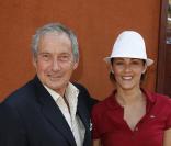 Delphine de Turckheim et son père à Roland Garros le 3 juin 2009
