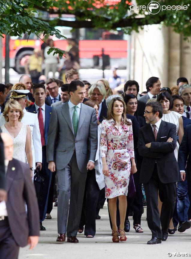 Letizia d'Espagne et son époux Felipe ce matin à Madrid