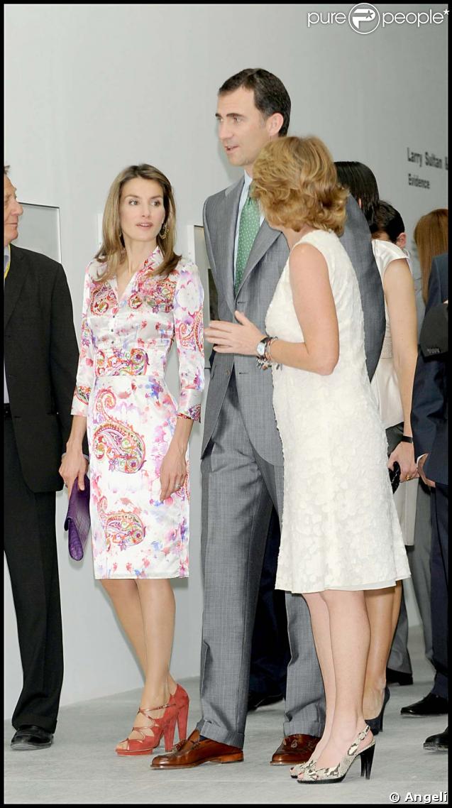 Letizia d'Espagne et son époux Felipe ce matin à Madrid