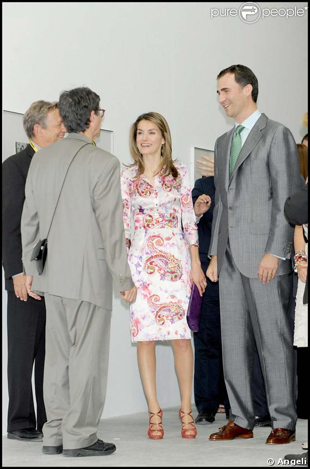 Letizia d'Espagne et son époux Felipe ce matin à Madrid