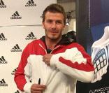 David Beckham lors de l'inauguration de la boutique Adidas à son nom le 23 février 2009 