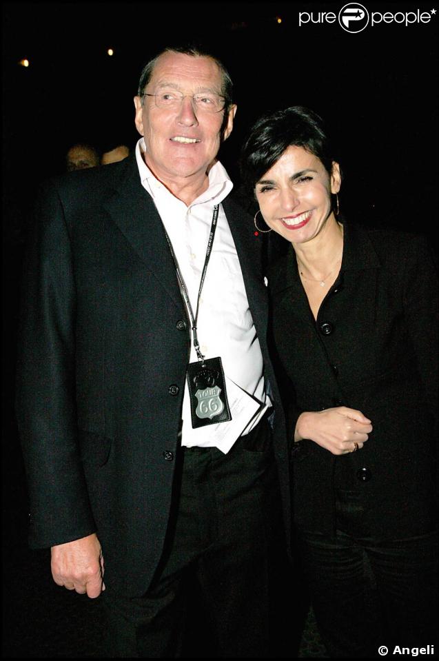 Le Tour 66 de Johnny Hallyday fait escale au Stade de France, fin mai 2009 : Jean-Claude Camus et Rachida Dati 