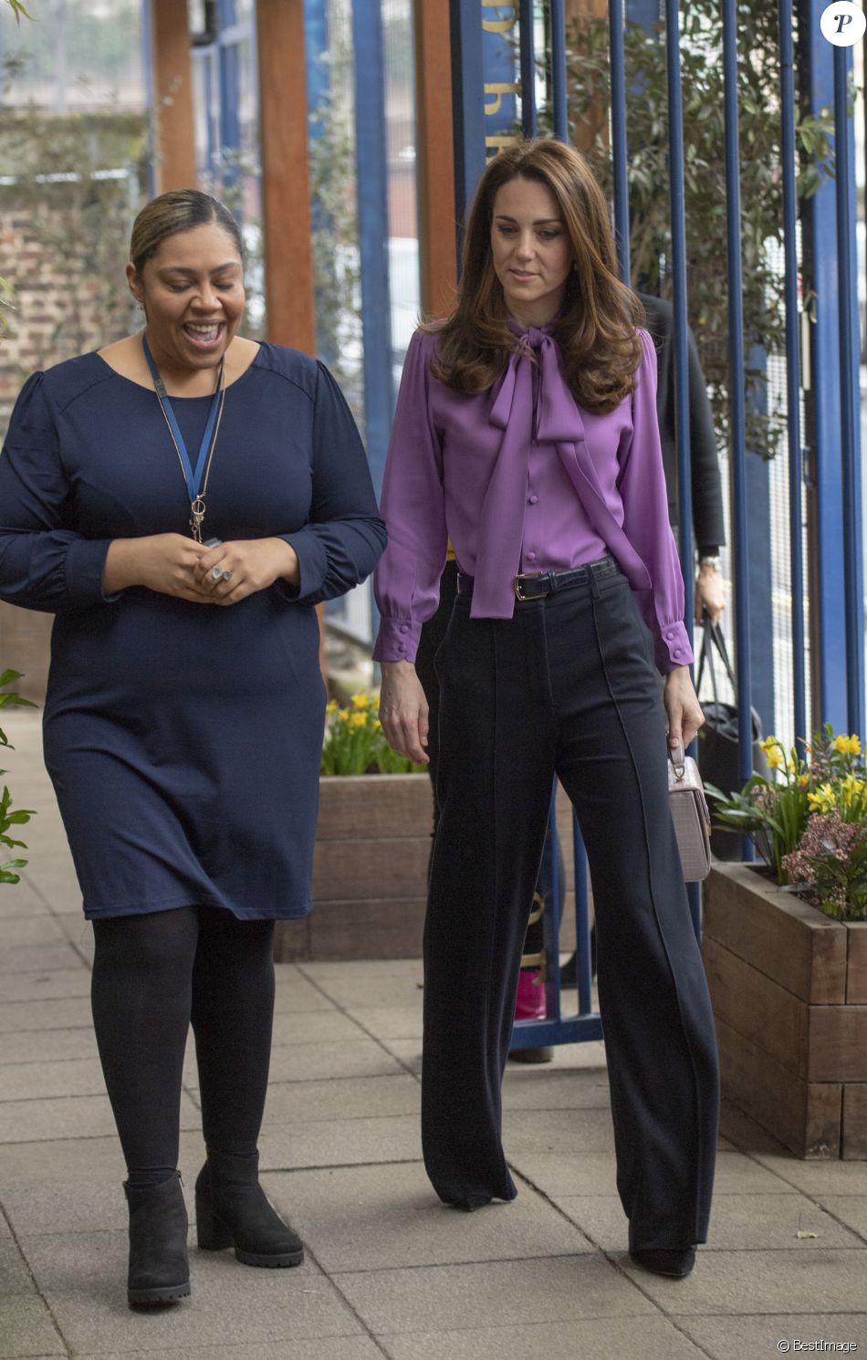 Catherine (Kate) Middleton, duchesse de Cambridge visite le centre Henry Fawcett pour enfants Ã  Londres le 12 mars 2019.