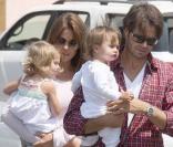 Brooke Burke, David Charvet et leurs deux enfants Shaya et Heaven Rain 