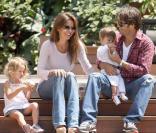 Brooke Burke, David Charvet et leurs deux enfants Shaya et Heaven Rain 