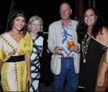 Margherita Missoni, Angela Nauman, Bruce Nauman et Angela Missoni à la soirée organisée par la famille Missoni en l'honneur de l'artiste Bruce Nauman, hier à la 53ème Biennale de Venise