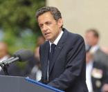 Nicolas Sarkozy lors de la cérémonie en hommage à ceux qui sont morts pour la France. Cimetière de Colleville-sur-mer, le 6 juin.