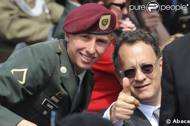 Tom Hanks lors de la cérémonie en hommage à ceux qui sont morts pour la France. Cimetière de Colleville-sur-mer, le 6 juin.