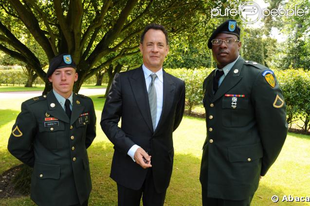 Tom Hanks lors de la cérémonie en hommage à ceux qui sont morts pour la France. Cimetière de Colleville-sur-mer, le 6 juin.